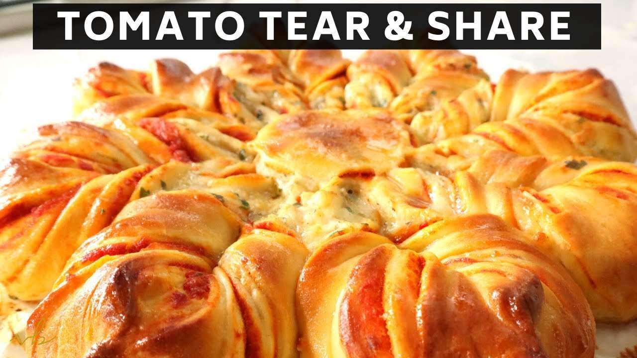 Tomato Tear and Share Pizza | Snack Sharing Recipe