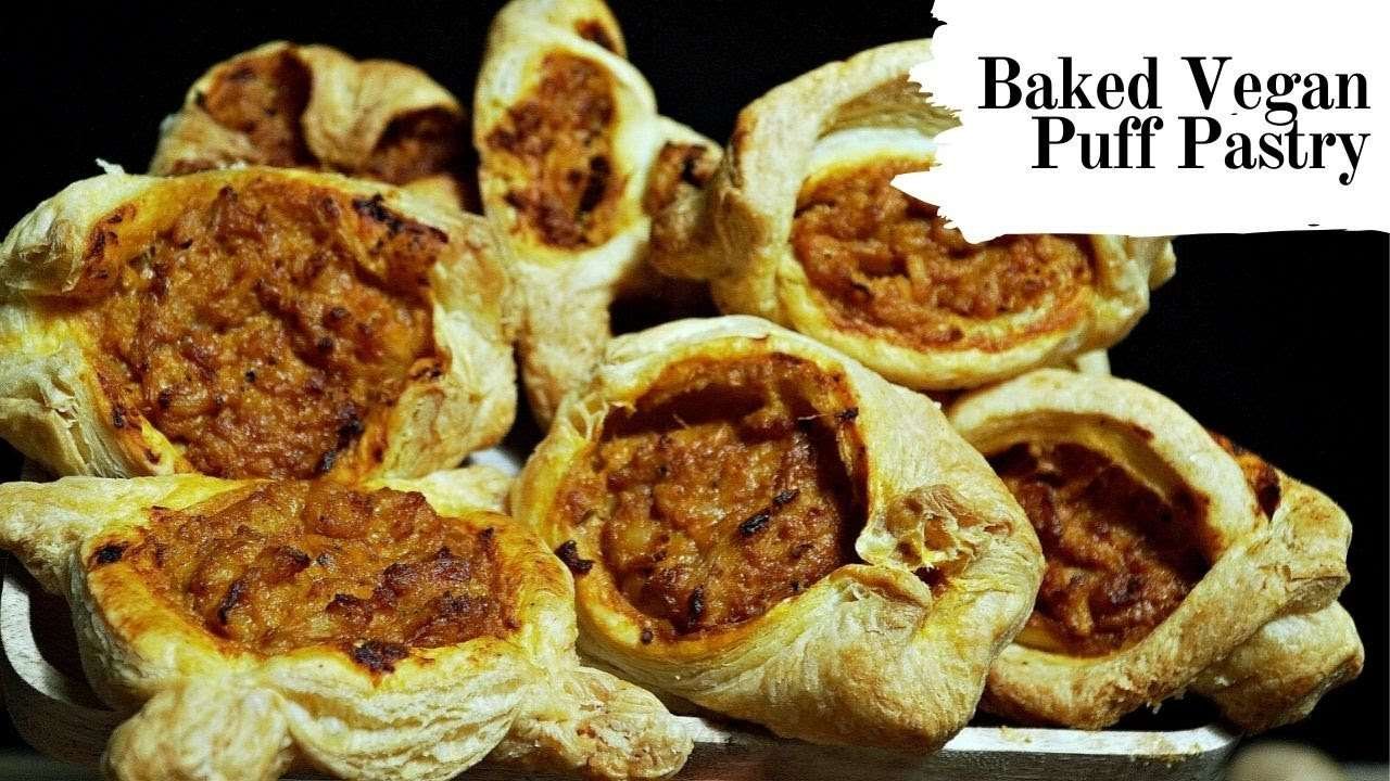 Amazing Baked Vegan Puff Pastry with Cauliflower