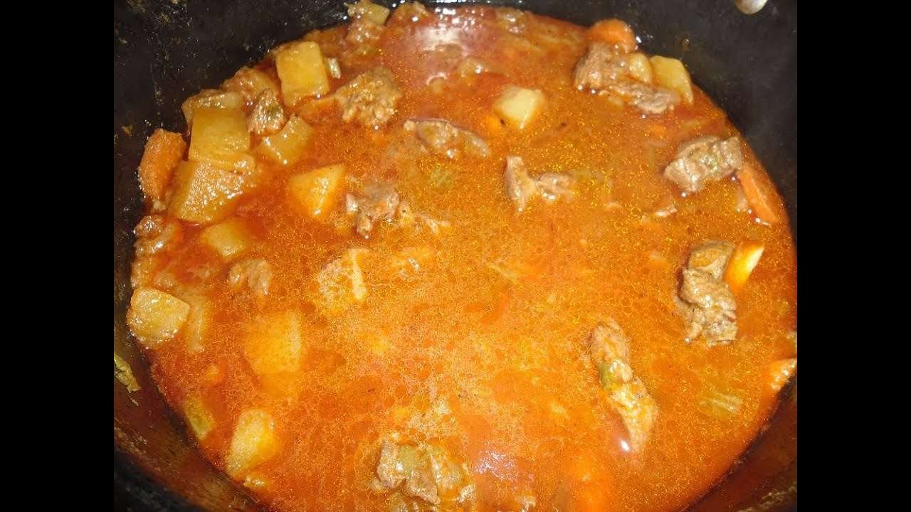 Grandma Matilda Cooking Hungarian Birka Gulyas Mutton Goulash
