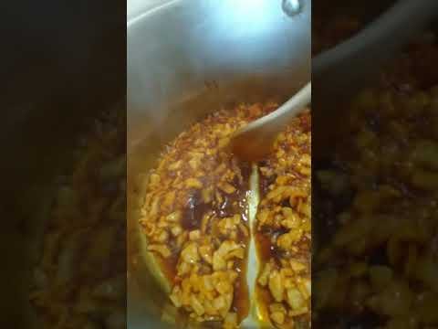 Tasty Hungarian paprika chicken with csipetke