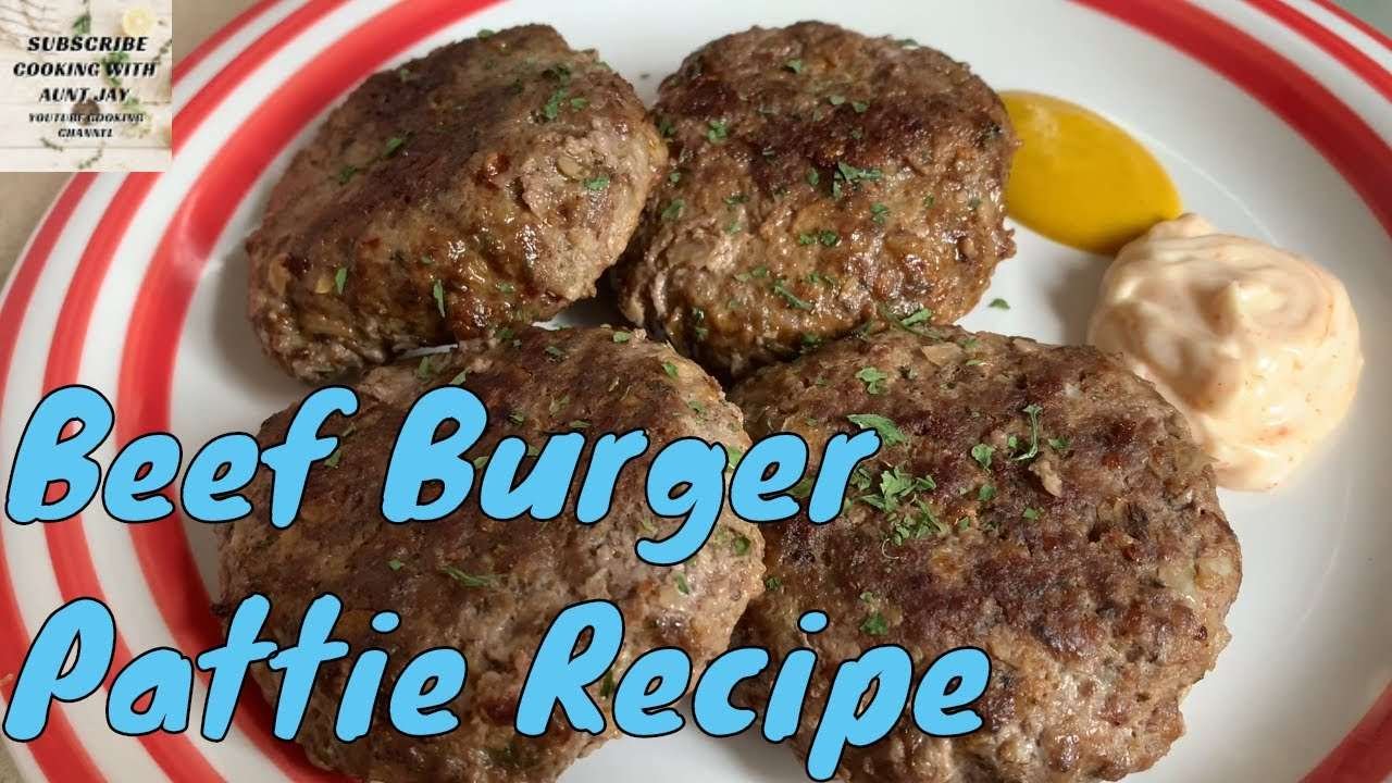 Oven Cooked Beef Burger Pattie Recipe/ How To Cook Homemade Beef Burgers / Beef Burger Recipe