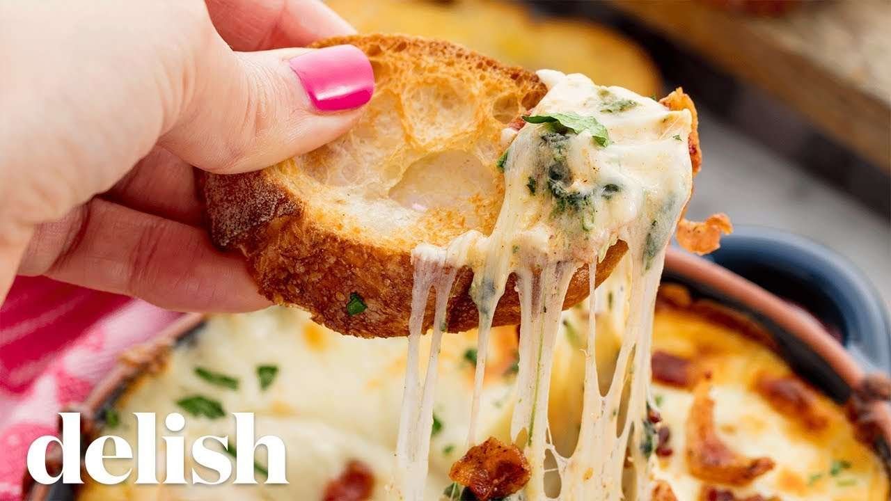 Cheesy Bacon Spinach Dip | Delish