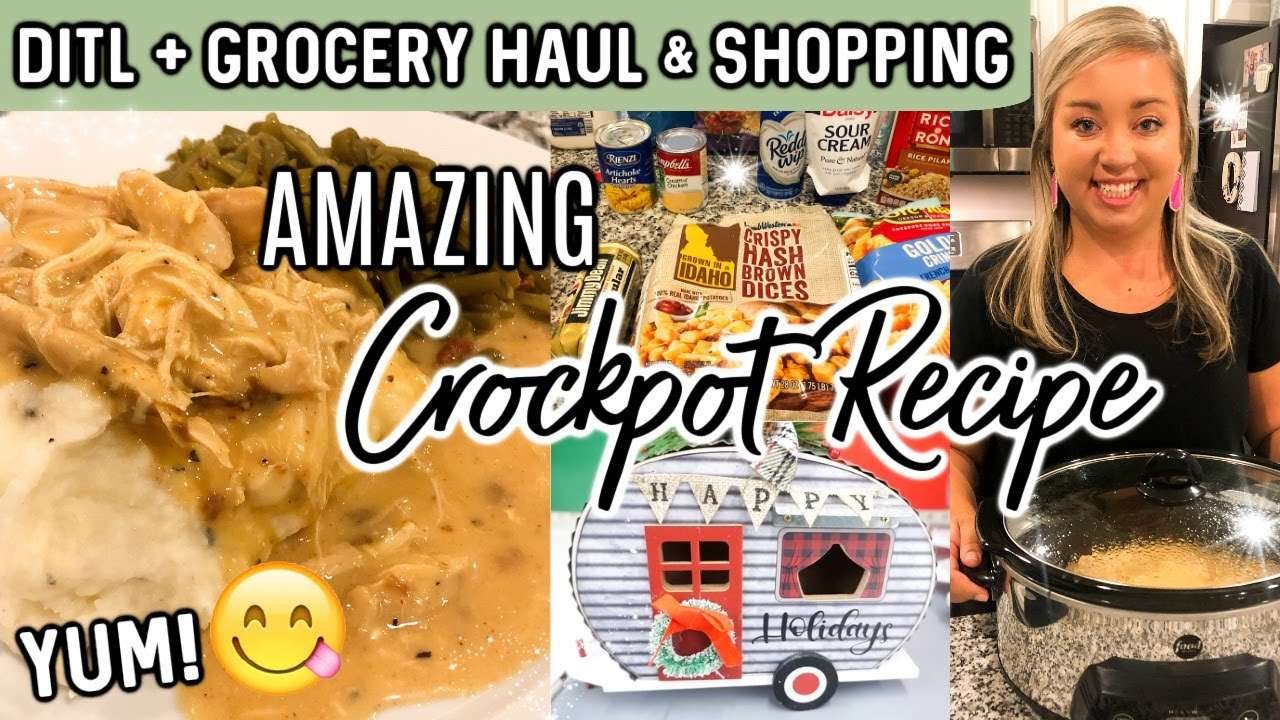 BEST DUMP AND GO CROCKPOT RECIPE | DITL | GROCERY HAUL | WALMART CHRISTMAS DECOR | JESSICA O'DONOHUE