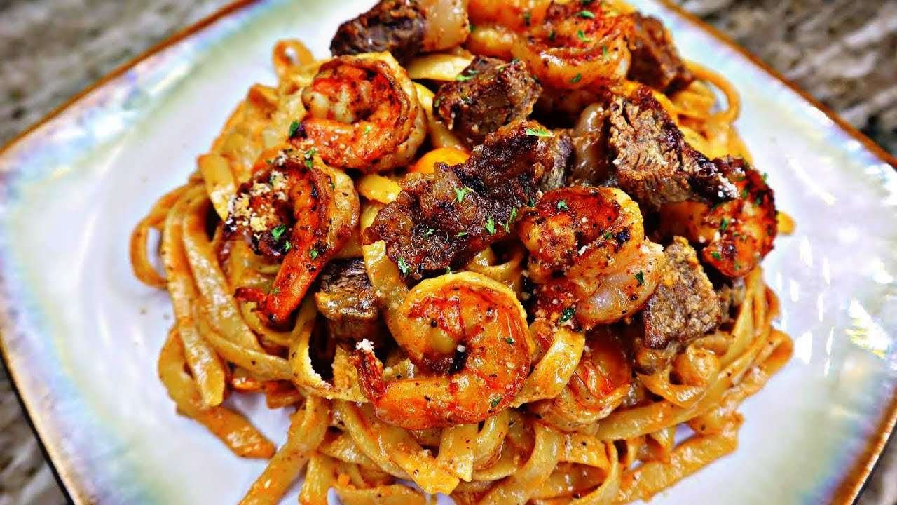 EASY Surf & Turf Cajun Pasta Recipe