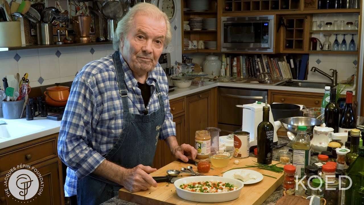 Homemade hummus with feta  | Jacques Pépin Cooking At Home | KQED
