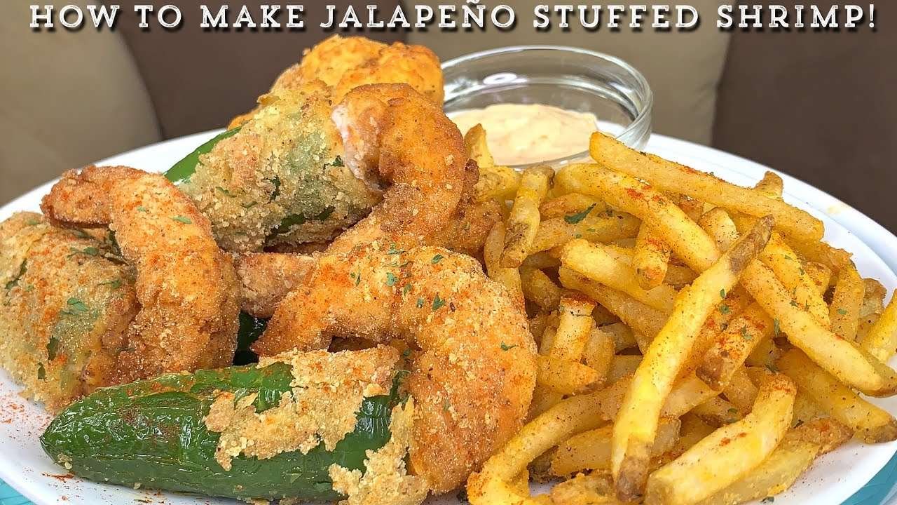 HOW TO MAKE FRIED JALAPEÑO STUFFED SHRIMP!