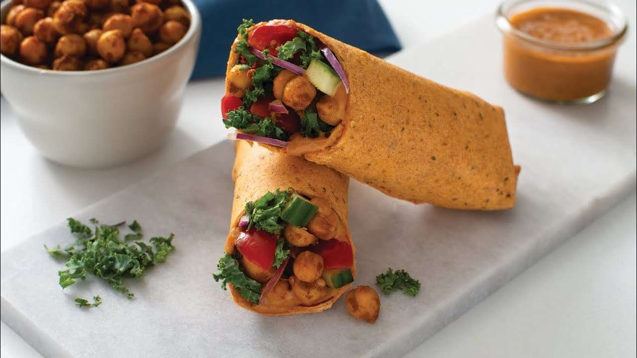 Spicy Chickpea Shawarma Wrap Recipe | Easy Vegetarian Recipe in 15 Minutes