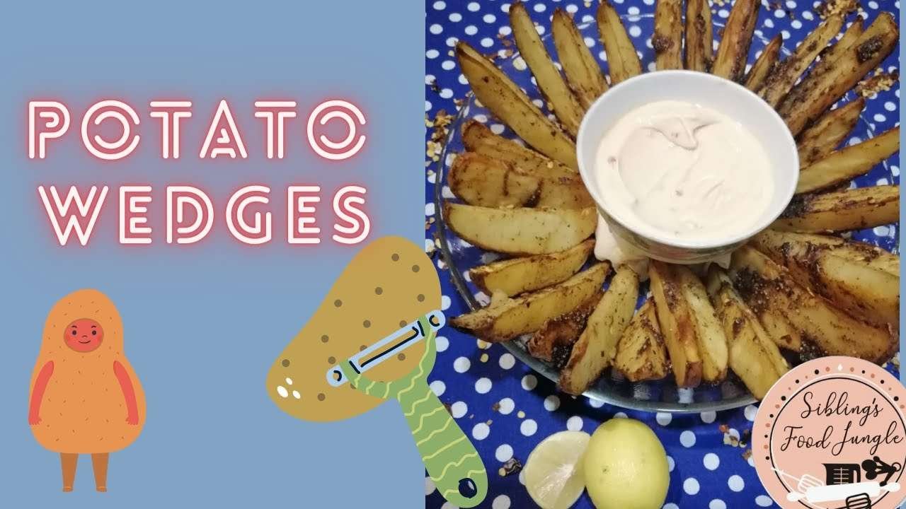 Smoked Potato Wedges | baked fries| healthy potatoes | how to bake potatoes|  Siblings food jungle|
