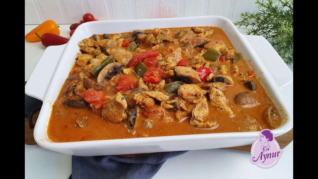 Blitzrezept I Hähnchenbrust mit Gemüse I Chicken breast with cream and vegetables