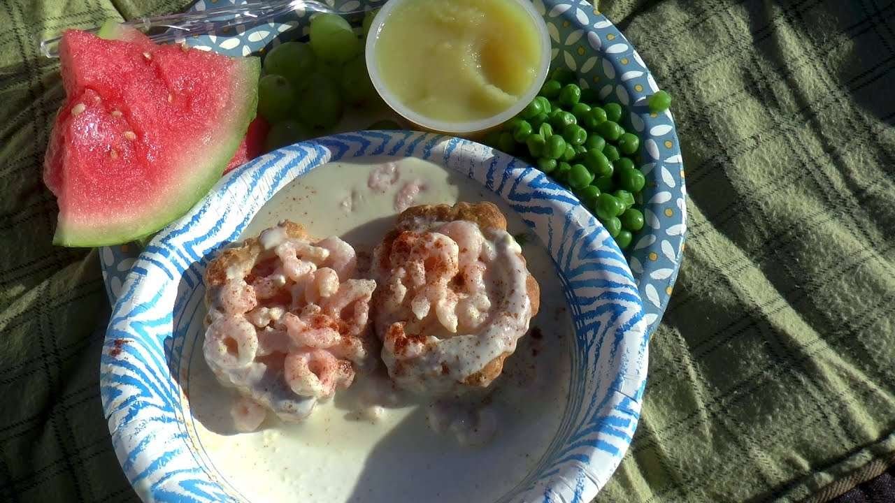 Cooking Shrimp Newburg in Death Valley