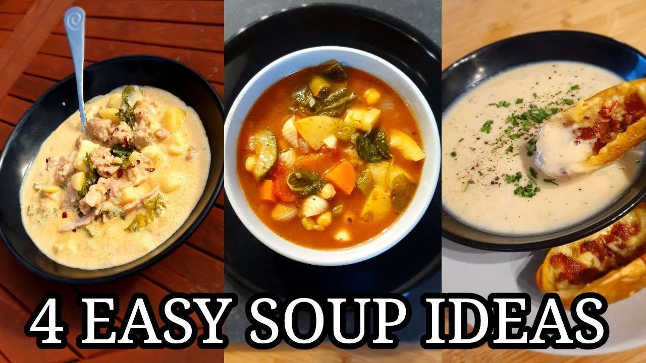 4 SIMPLE SOUP RECIPES ~ AUTUMN/FALL RECIPES 🍁
