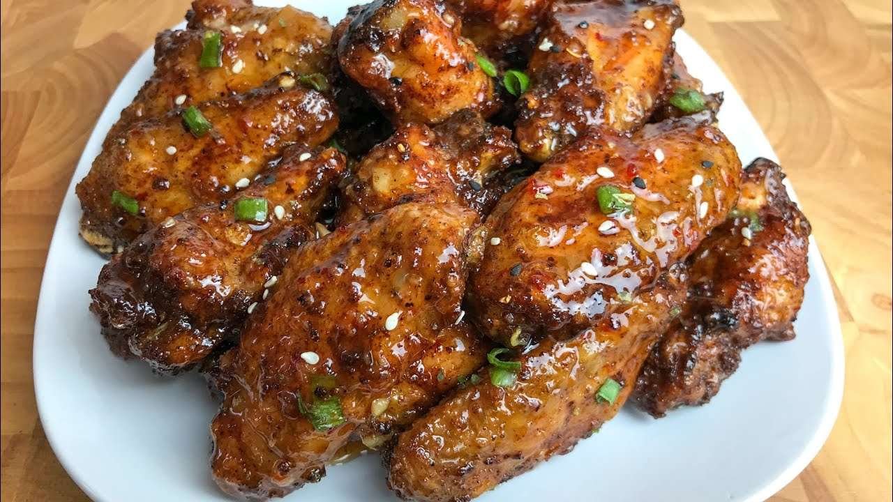SWEET SPICY GARLIC AND GINGER CHICKEN WINGS
