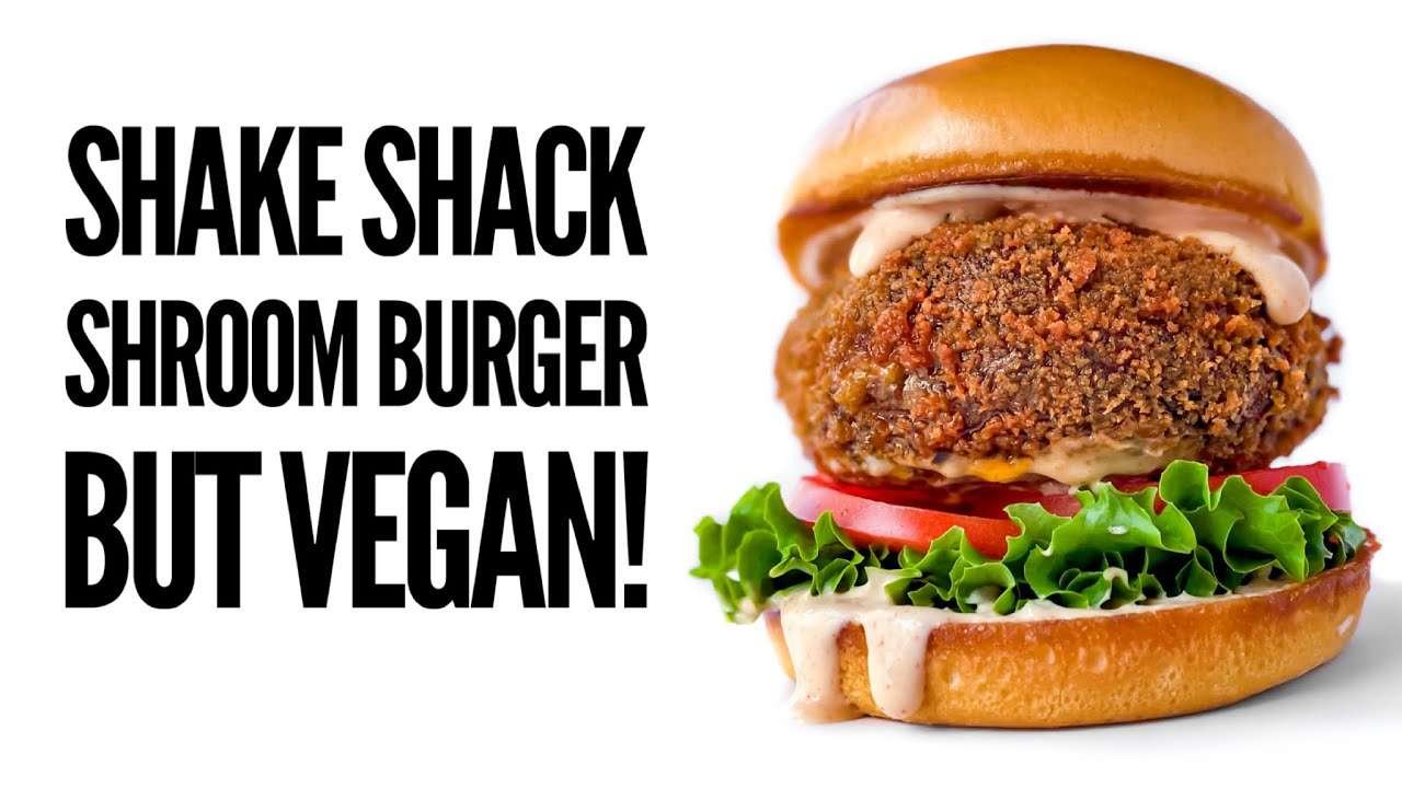 Shake Shack Shroom Burger, VEGANIZED! Cheese Stuffed, Deep Fried Mushrooms!