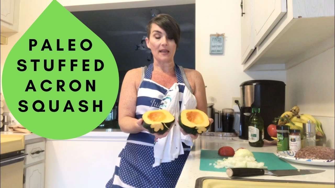 Paleo Acorn Squash Stuffed with Ground Beef