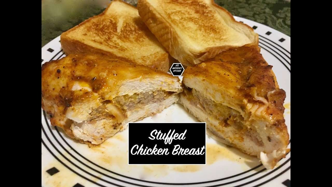 Stuffed Chicken Breast , An easy dinner recipe  from #JESMATHEWSKITCHEN.