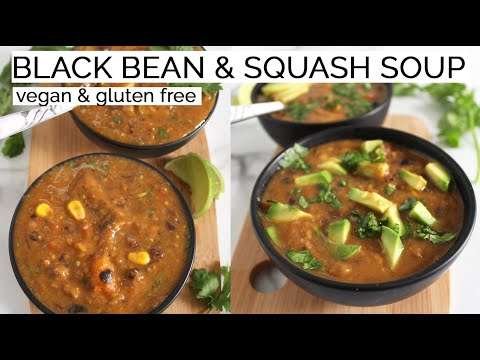 Black Bean Butternut Squash Soup Recipe (Vegan & Gluten Free)