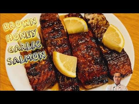 BROWN GARLIC HONEY SALMON RECIPE || EASY & YUMMY