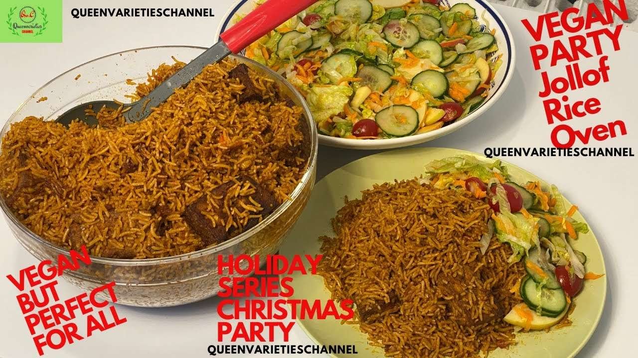 Vegan Jollof Rice Recipe (UPDATED) / PARTY STYLE VEGAN AFRICAN NIGERIAN JOLLOF RICE STEP BY STEP