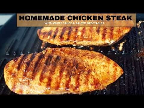 Chicken Steak Recipe with White Sauce | Juicy, Tender & Delicious Chicken Steak with Béchamel Sauce