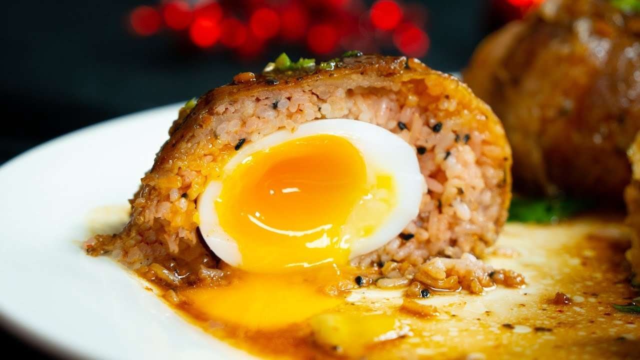 Beef Wrapped Rice Balls Recipe – OhTasty