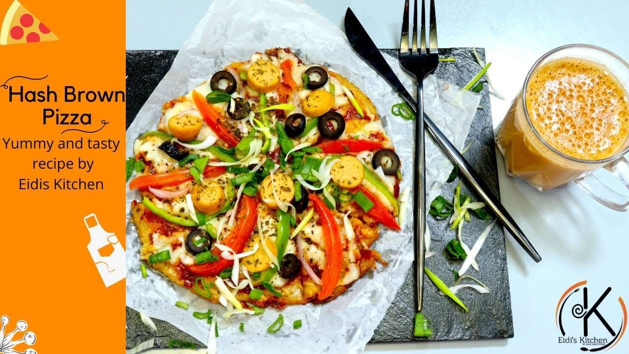 Hash Brown Pizza Recipe|Eidis Kitchen|Quick and easy Recipe without Oven