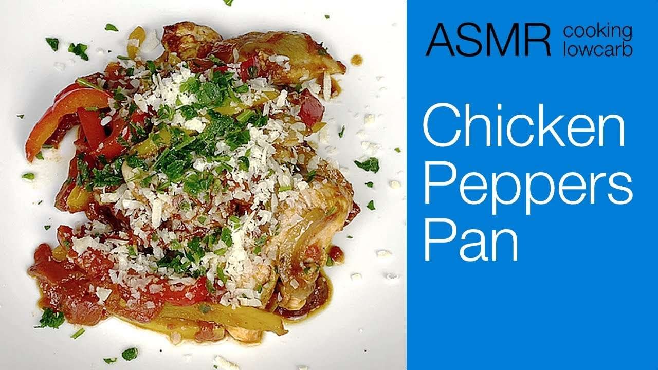 [ASMR] Chicken Peppers Pan (lowcarb)
