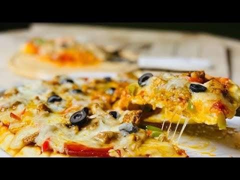 Chicken Fajita Pan Pizza | easy pizza recipe