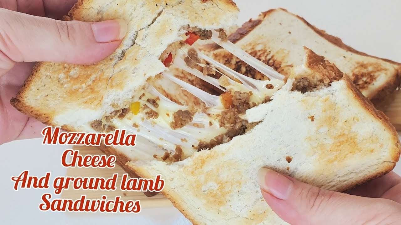 sandwich extra cheesy and lamb minced grill sandwiches 😋 | easy quick grilled cheese sandwich
