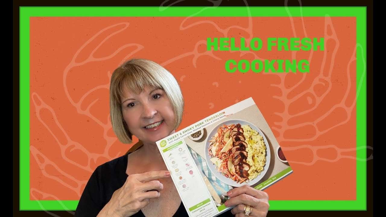 HELLO FRESH MEAL KIT DELIVERY SERVICE COOKING SOMETHING YUMMY IN THE KITCHEN WITH JANIE AGAIN