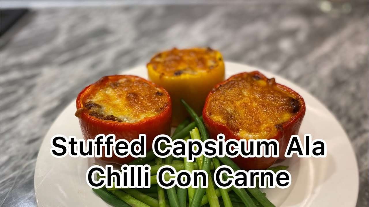 STUFFED CAPSICUM ALA CHILLI CON CARNE | HOMECOOKED | LUTONG SINGKIT | MEXICAN DISH