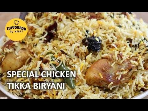 SPECIAL CHICKEN TIKKA BIRYANI | EASY  & QUICK CHICKEN TIKKA BIRYANI RECIPE BY FLAVERODD BY NIKKI