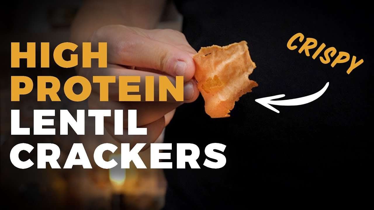 Easy Lentil Crackers Recipe | High Protein Vegan Snacks