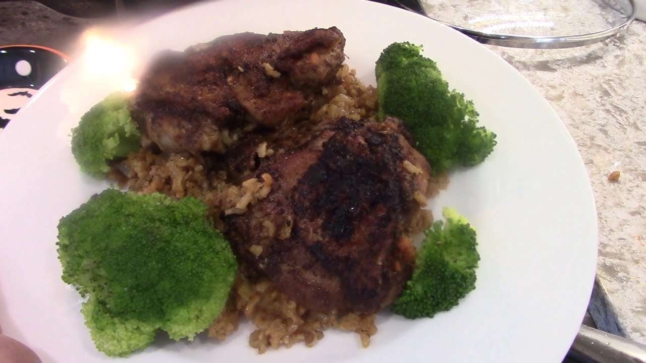 chicken thighs with garam masala and azafran