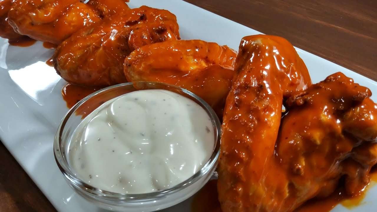 Easy 2 minute Crispy Oven Baked Buffalo Chicken Wings Recipe | Delicious Goodness | Spicy TOOOOOOO!!