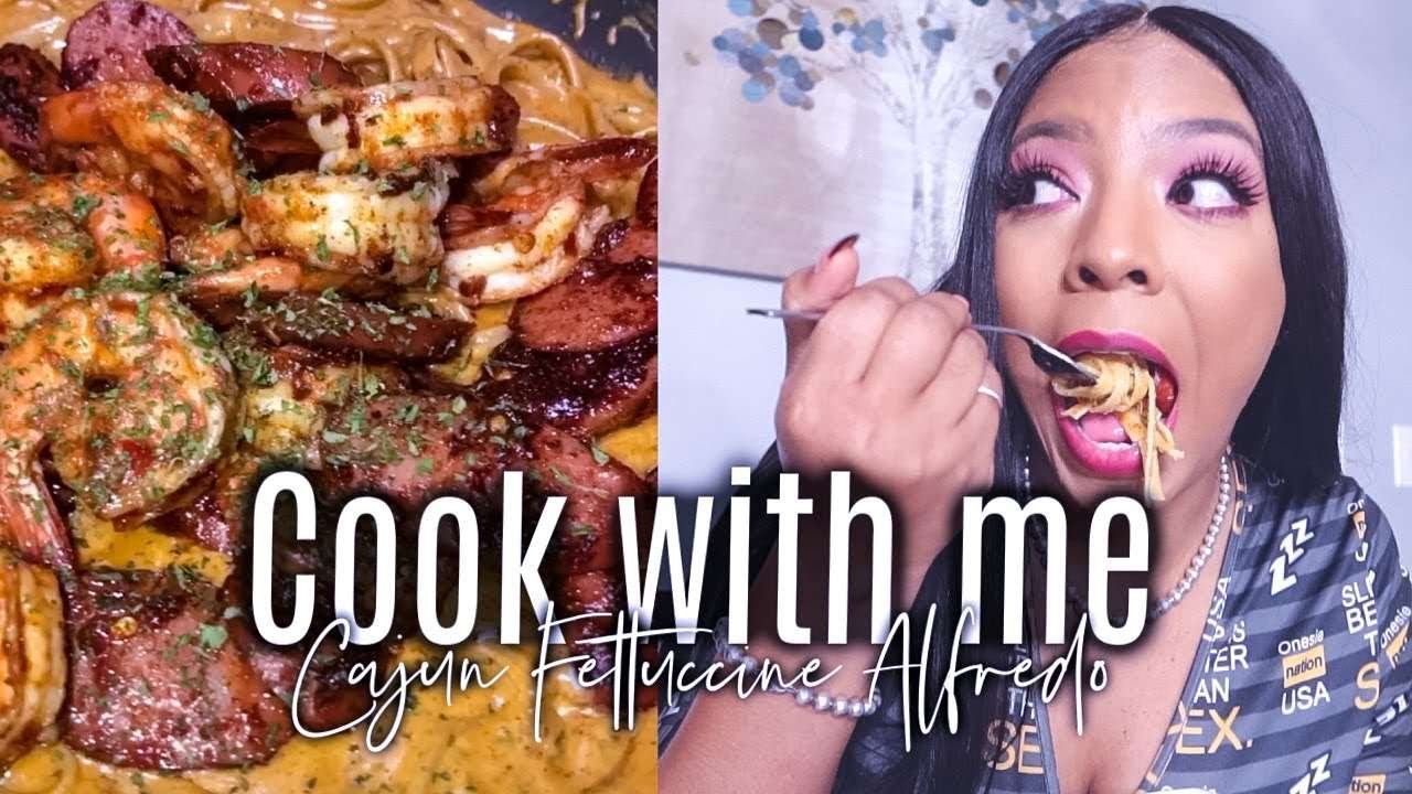 COOK WITH ME: HOW TO MAKE CAJUN FETTUCCINE ALFREDO (TRYING TIKTOK RECIPES!!!)