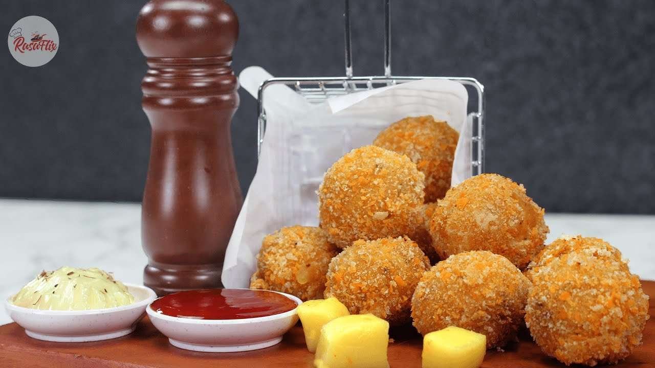 Resepi Bebola Kentang Keju | Cheesy Potato Ball & Mozzarella Cheese Recipe [INDO | ENG Subs]