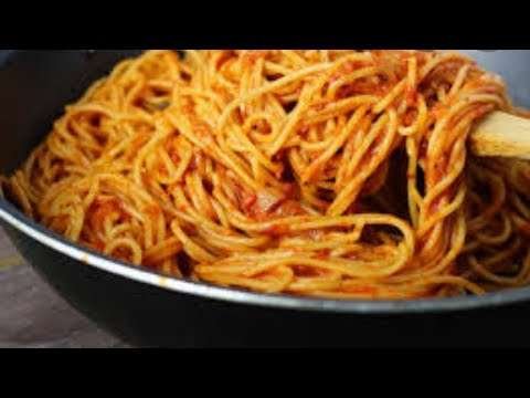 EASY CHICKEN SPAGHETTI JELLOF! GERMAN RECIPE 😋