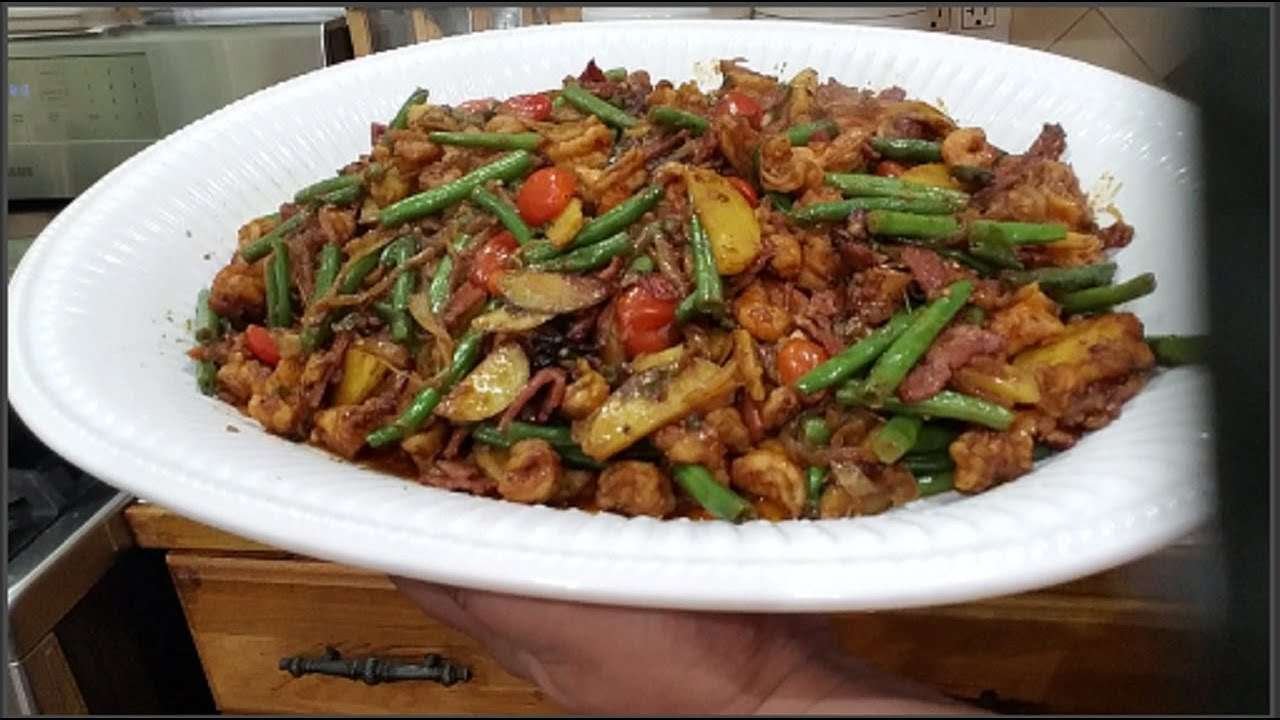 How To Make A Simple Delicious String Beans With Shrimp Bacon And Potatoes