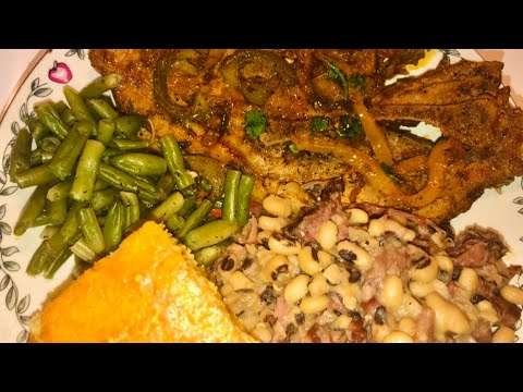Southern Style Soulfood Dinner | Best Black Eyed Peas Recipe #soulfood