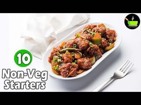 10 Non Veg Starter Recipes | Non Veg Starters | Non Vegetarian Snacks & Appetizers | Non-Veg Dish