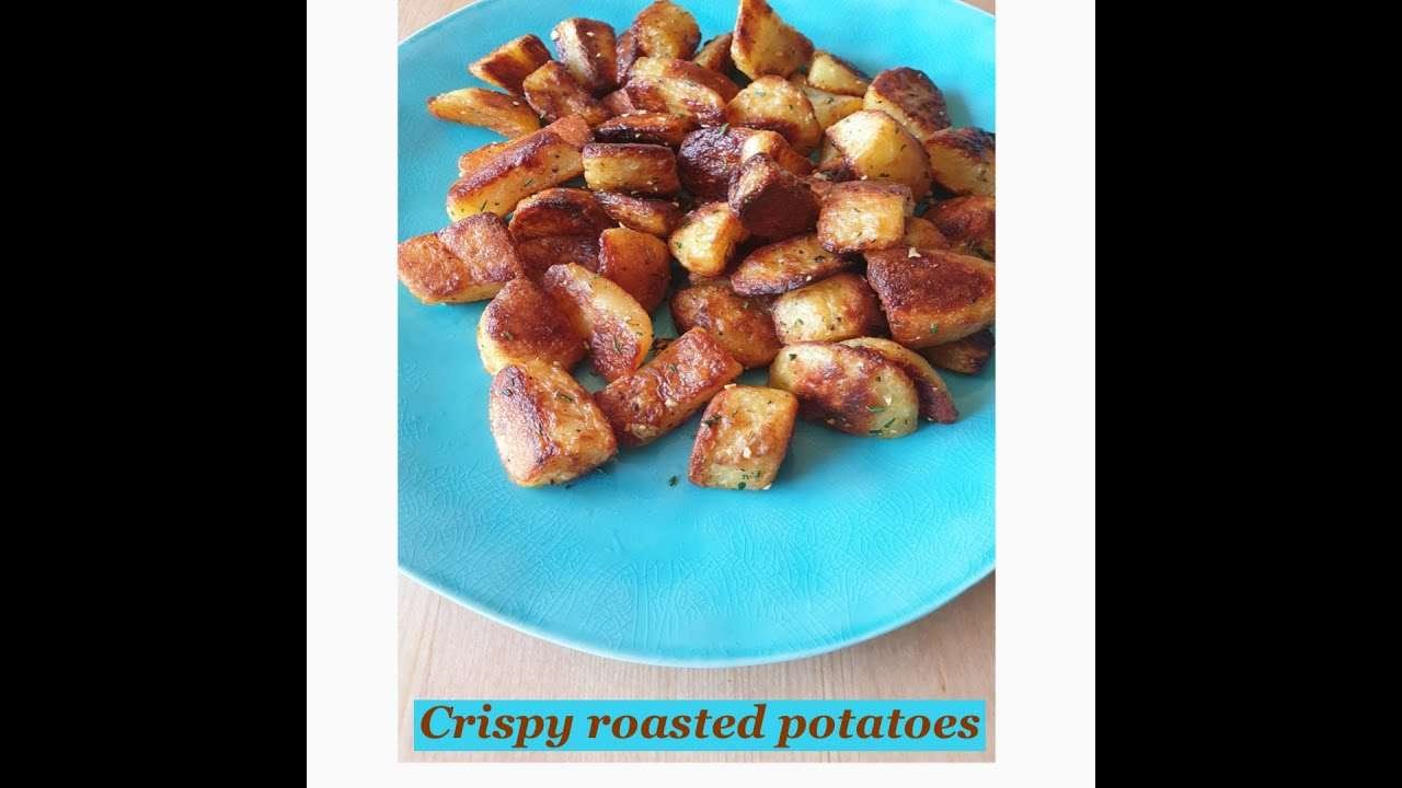 Crispy roasted potatoes/Knusprige geröstete Kartoffeln.