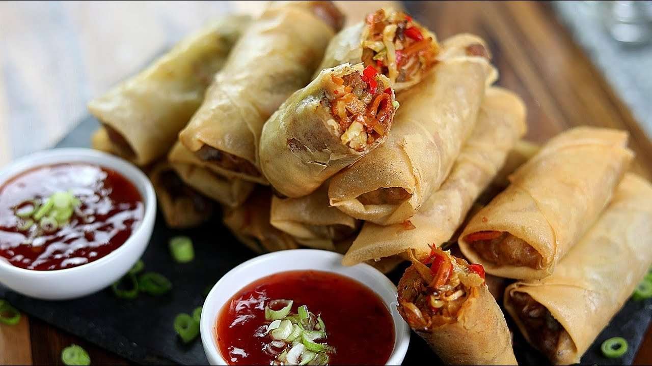 CHICKEN SPRING ROLLS – CHICKEN VEGETABLE SPRING ROLLS- EASY SPRING ROLL WRAPPER.