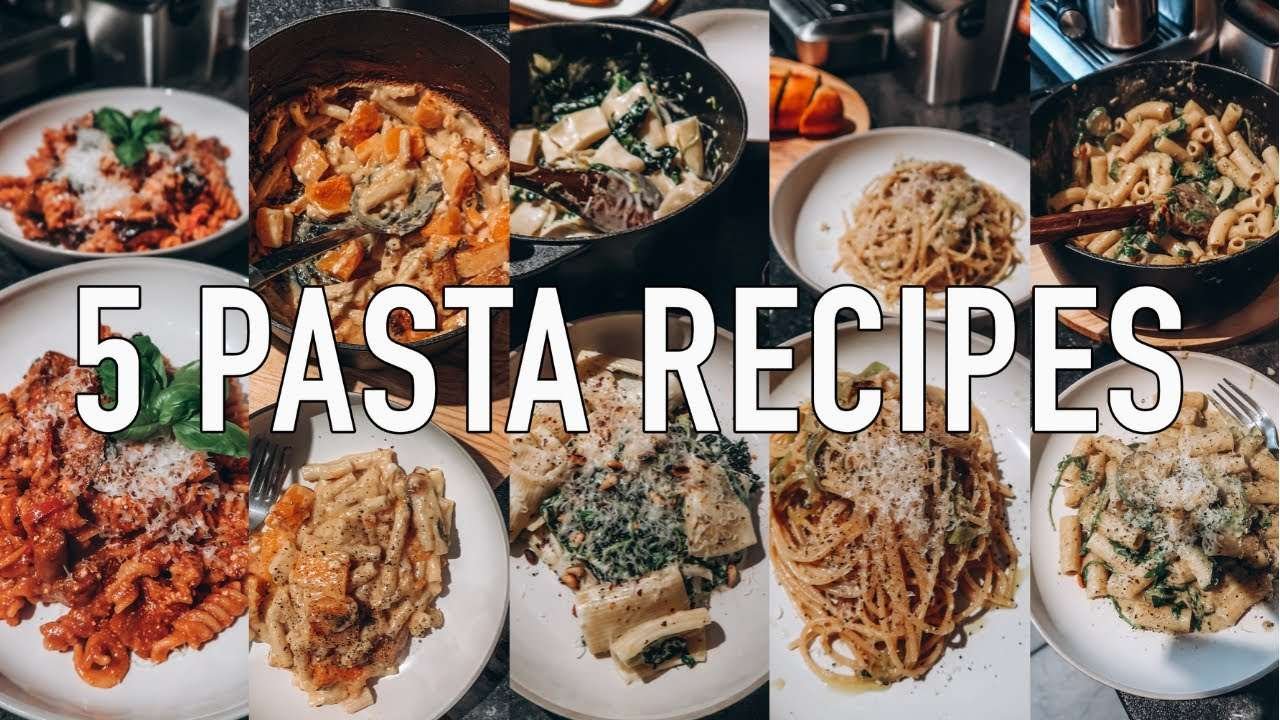 5 QUICK & EASY PASTA DISHES | VEGETARIAN RECIPES
