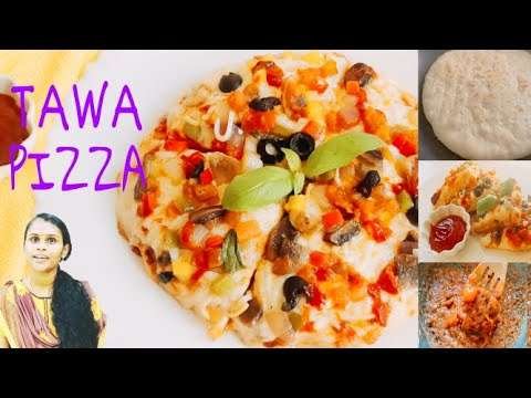 Tawa Pizza Recipe തവ പിസ്സ Pizza at home without Oven without Yeast RS Healthy Kitchen