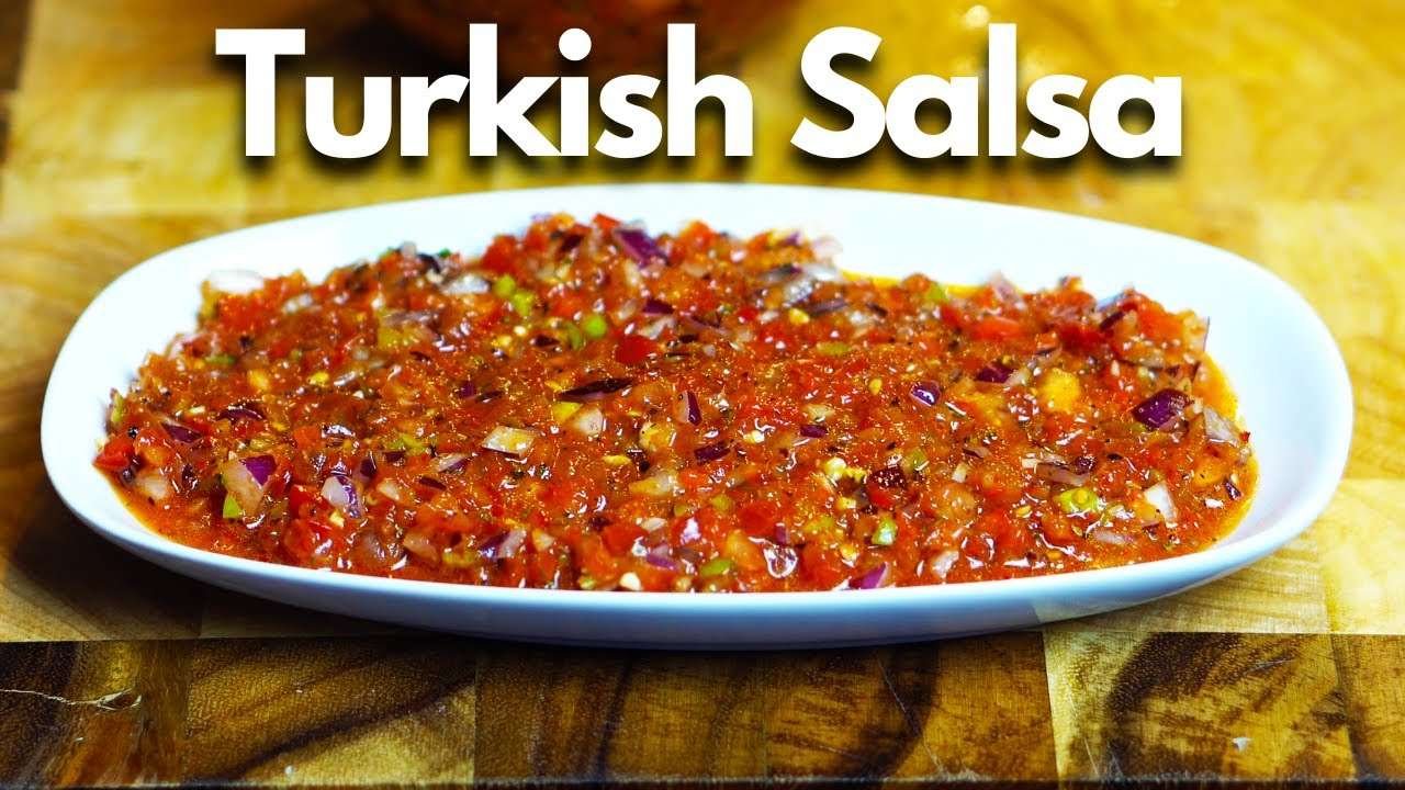 Turkish Style Spicy Tomato Dip – Acili Ezme –  Best meze for kebab in 4K