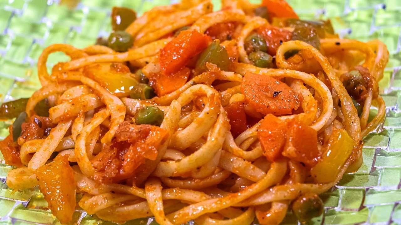Veggie Spaghetti – How to make Vegetable Spaghetti  (vegetarian / vegan recipe) Quick & Easy
