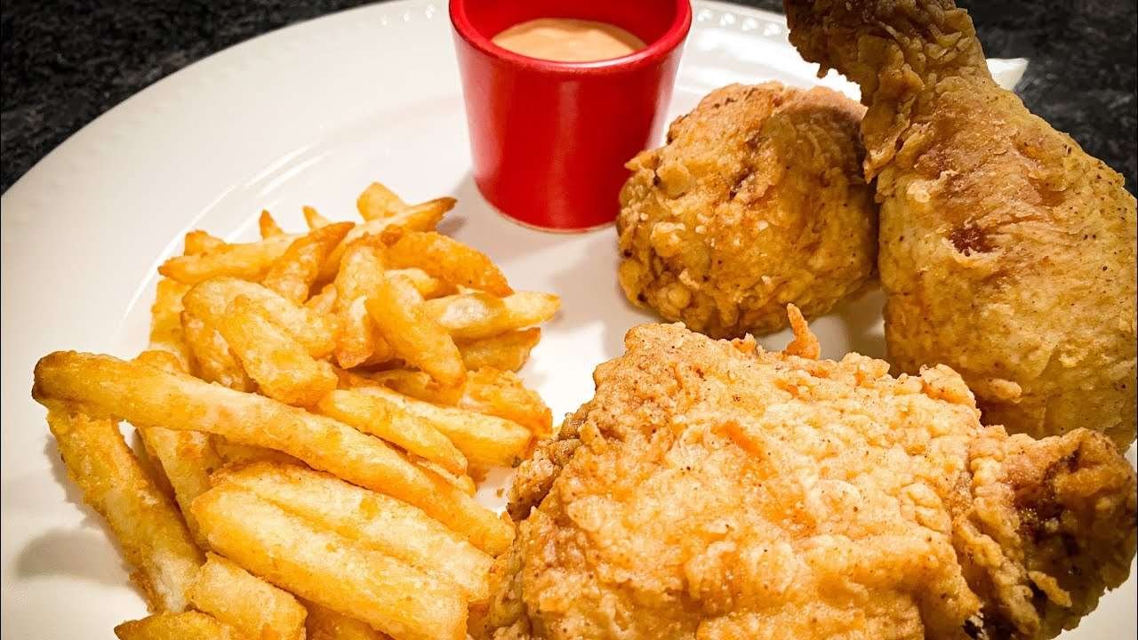 انسو كنتاكي وجربو fried chicken بالبيت ولا اروع