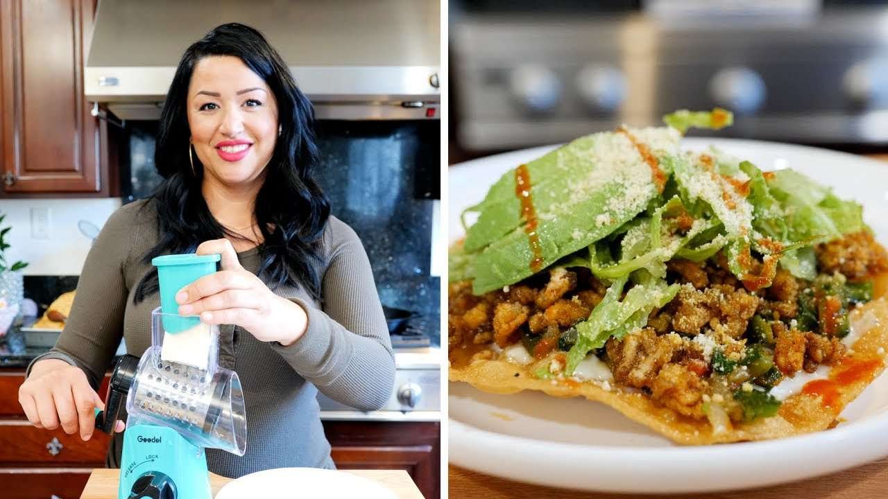 Quick & Easy Chickenish Tostadas (Tofustada) |  Mexican Food Recipes Vegetarian Vegan