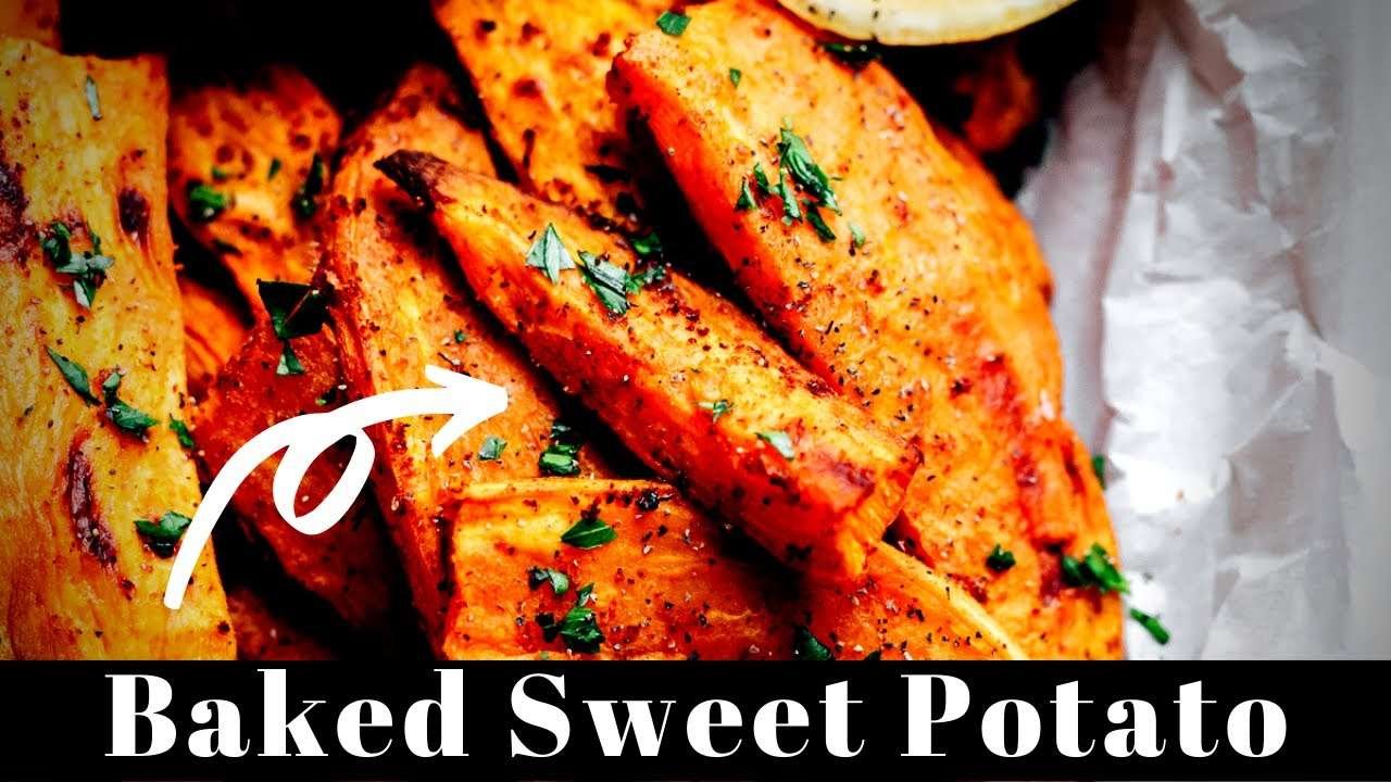 Baked Sweet Potato Wedges with Tzatziki Sauce