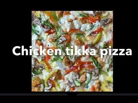 Chicken tikka Pizza /With Pizza Sauce Recipe/on Pan And Oven Baked Pizza